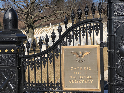 Cypress Hills Cemetery gate 500