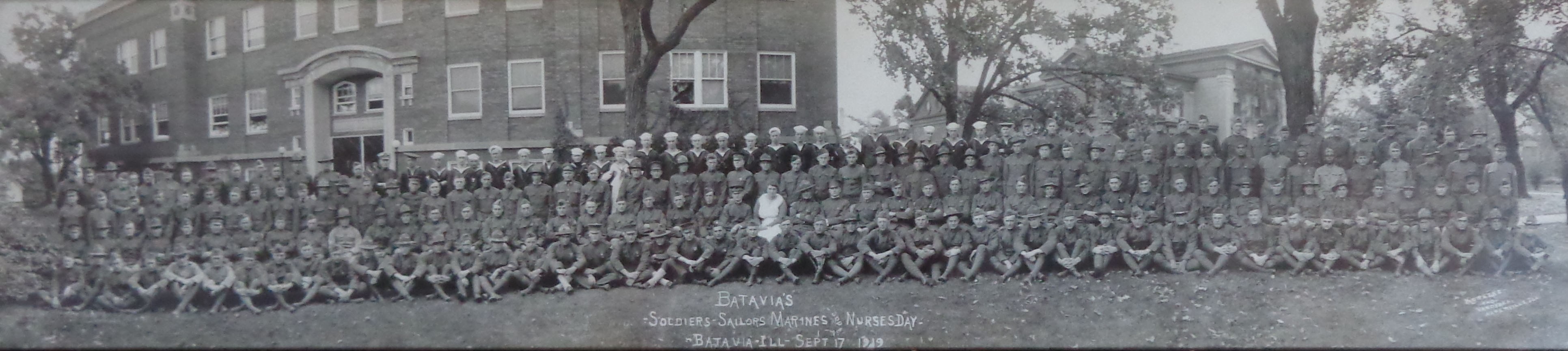 Batavia History 1919 Soldier homecoming photo bw copy crop