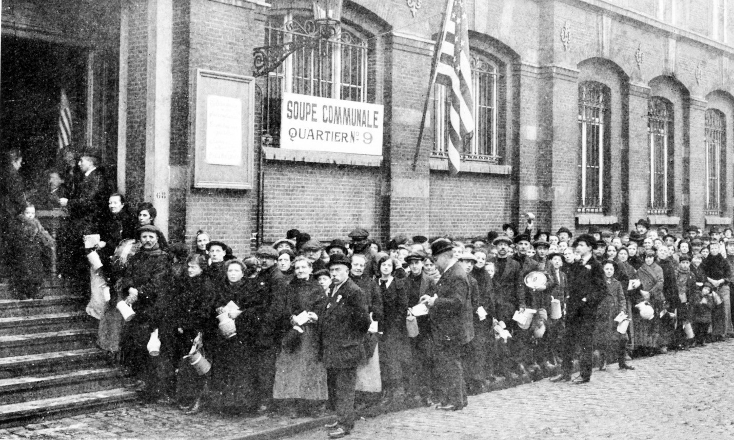 Belgians at soup kitchen