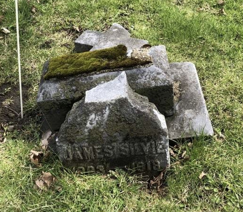 Silvie headstone as found
