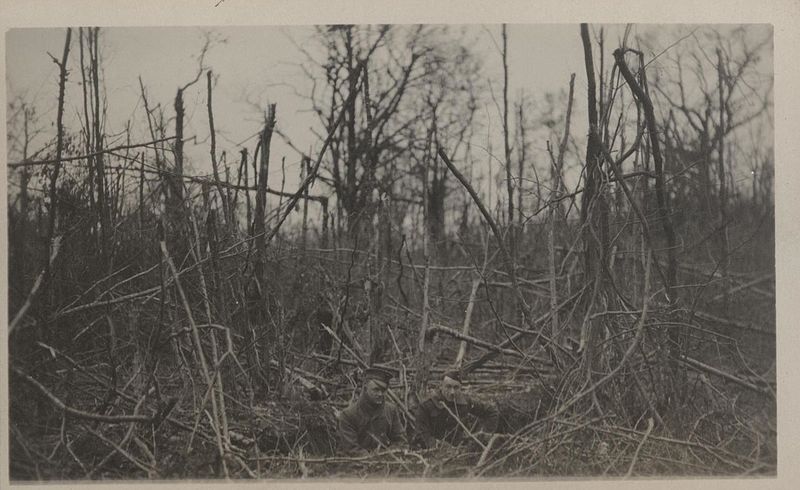 Marines in Shell Hole Belleau Wood 5815886752