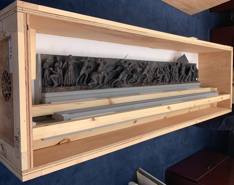New maquette in crate