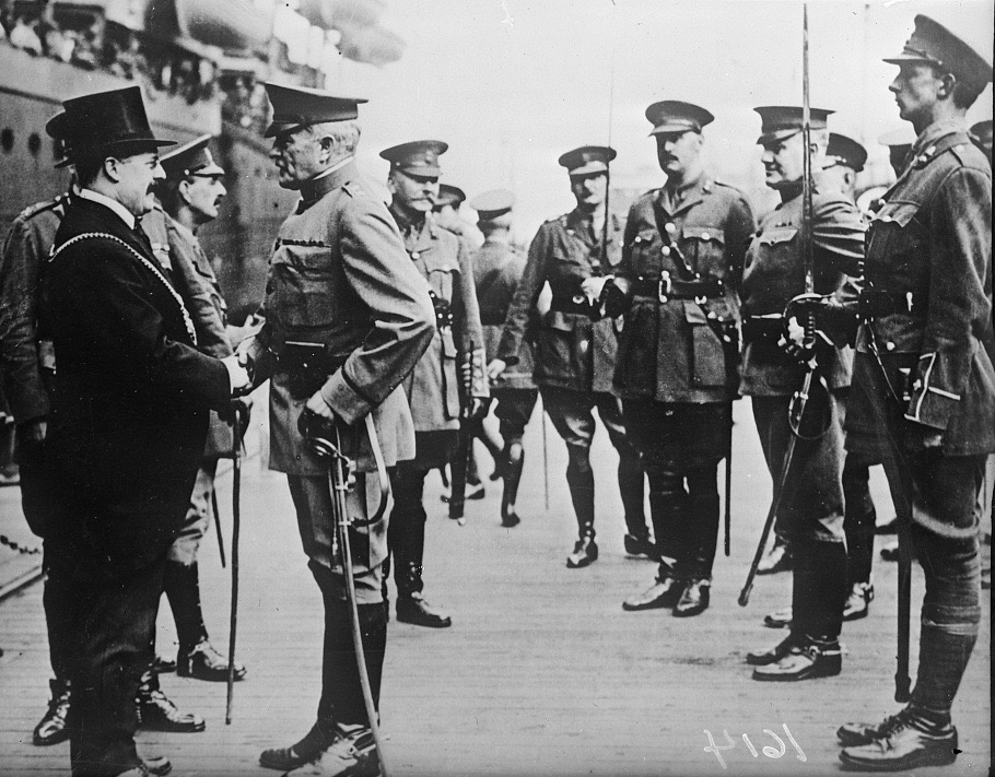Pershing with mayor