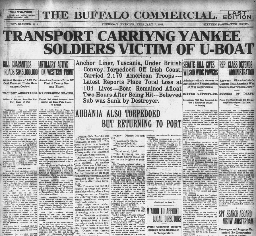 Buffalo Commercial Front Page