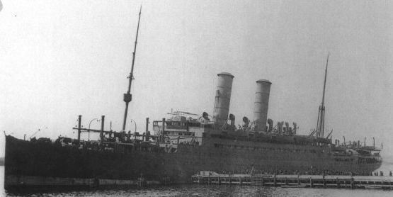 SS Tuscania in Nova Scotia in 1917