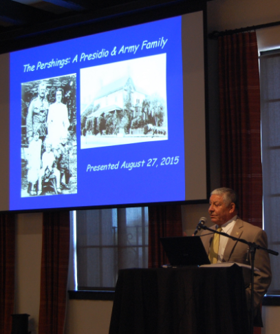 Valenzuela speaks at Pershing family remembrance