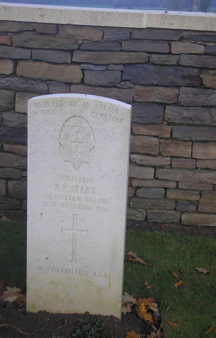 Lt D P Starr grave
