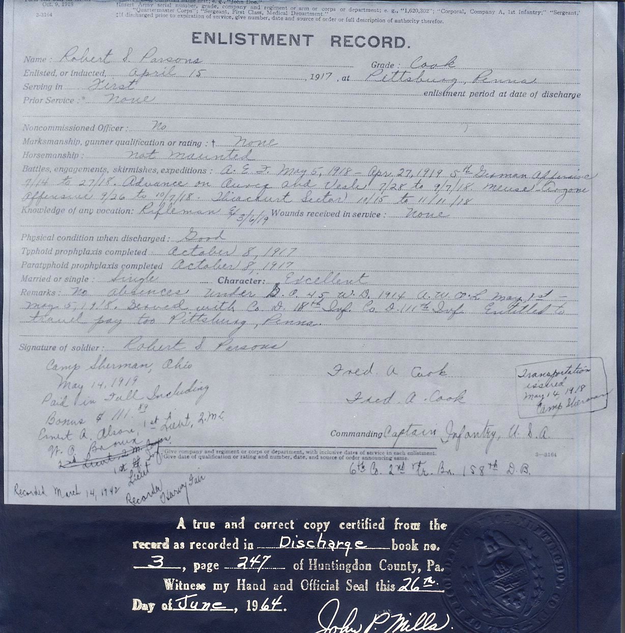 Robert Scott Parsons Honorable Discharge 2
