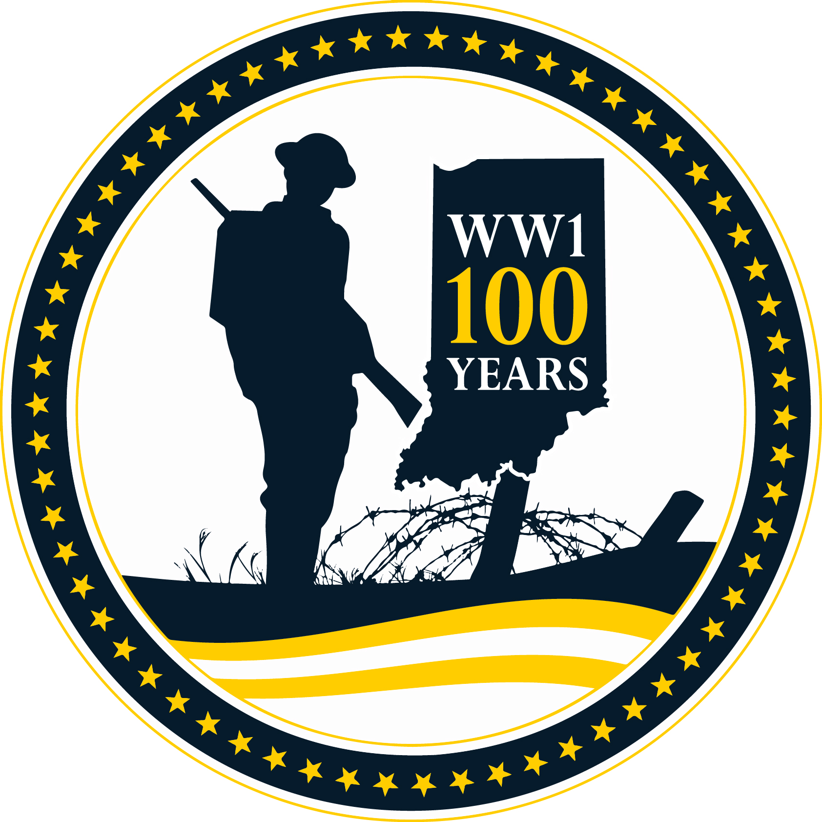 Square Indiana WWI Centennial Committee Logo