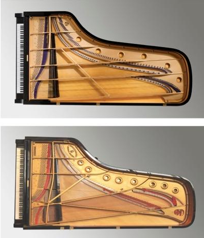 straight vs. cross strung pianos