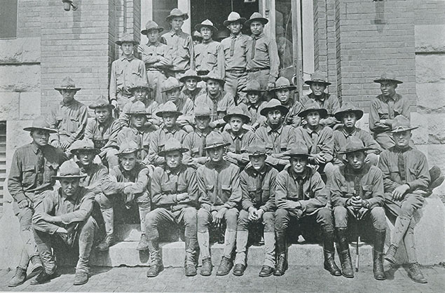 Former Haskell Students in uniform, 1918