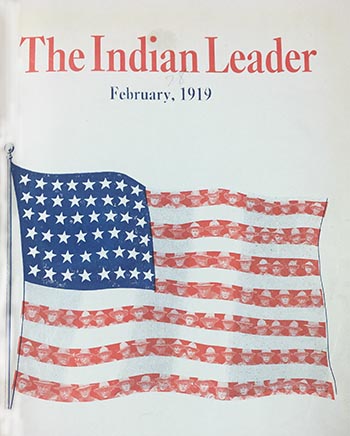 Front cover of Haskell's Indian Leader, February 1919