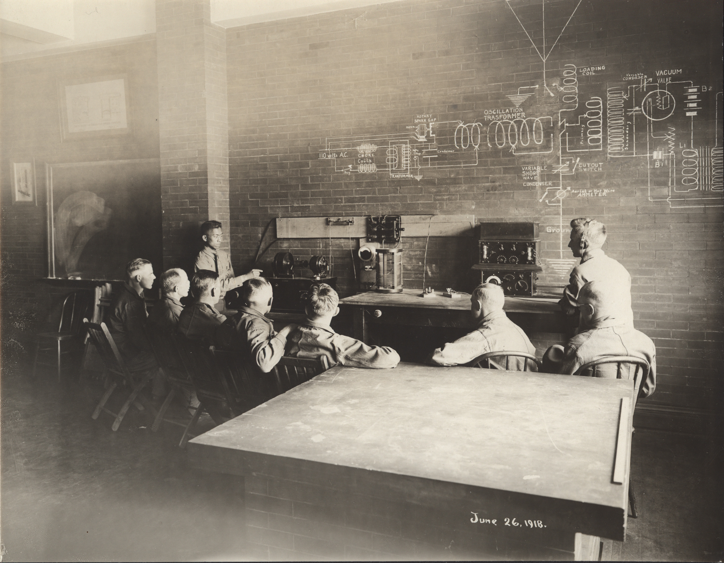 WWI radio school June 26 1918