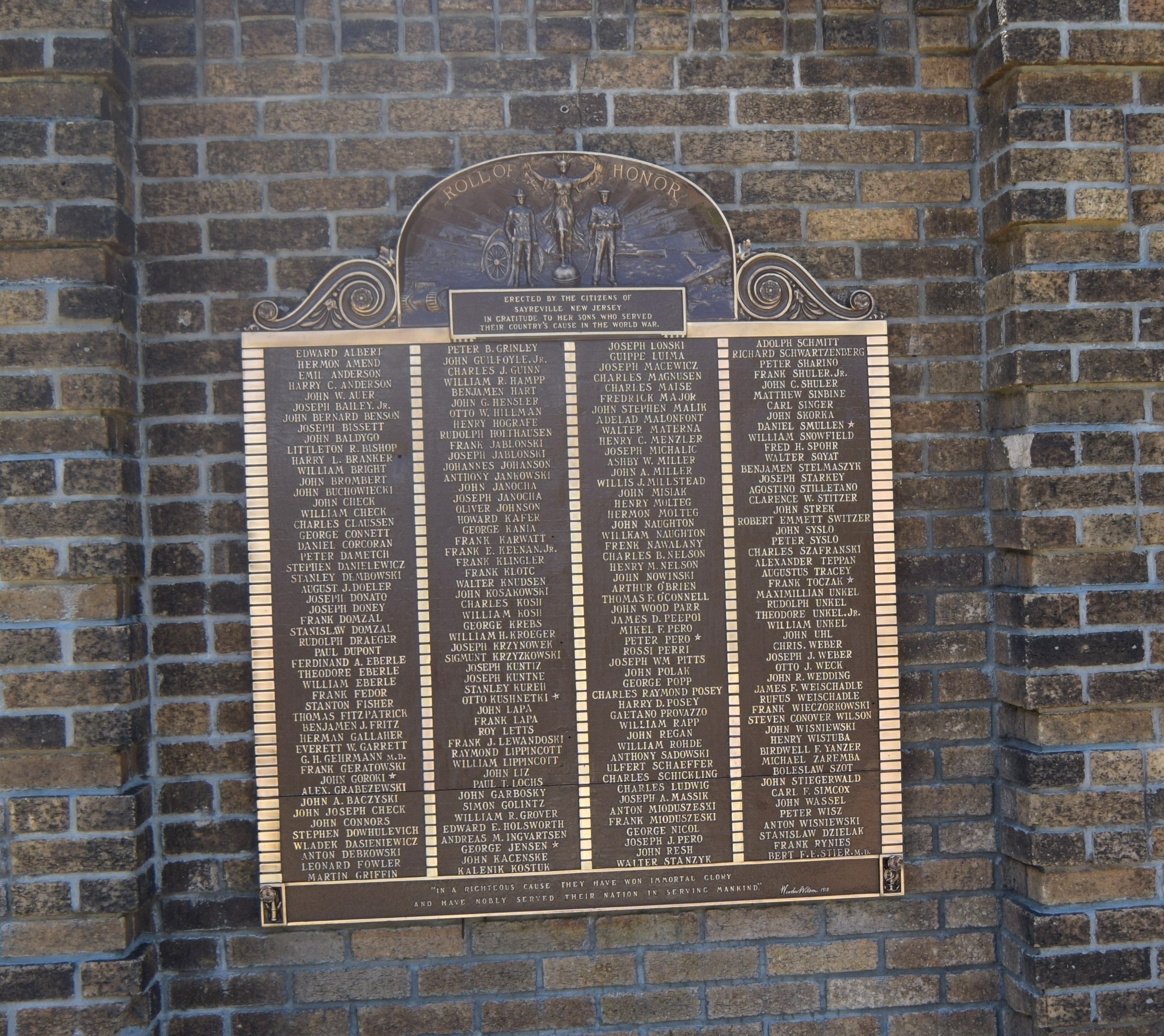 Zoom on the image : WWI Memorial - Sayreville