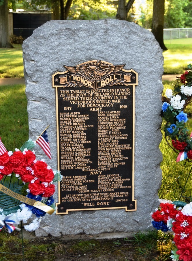 Zoom on the image : WWI Honor Roll - Delanco