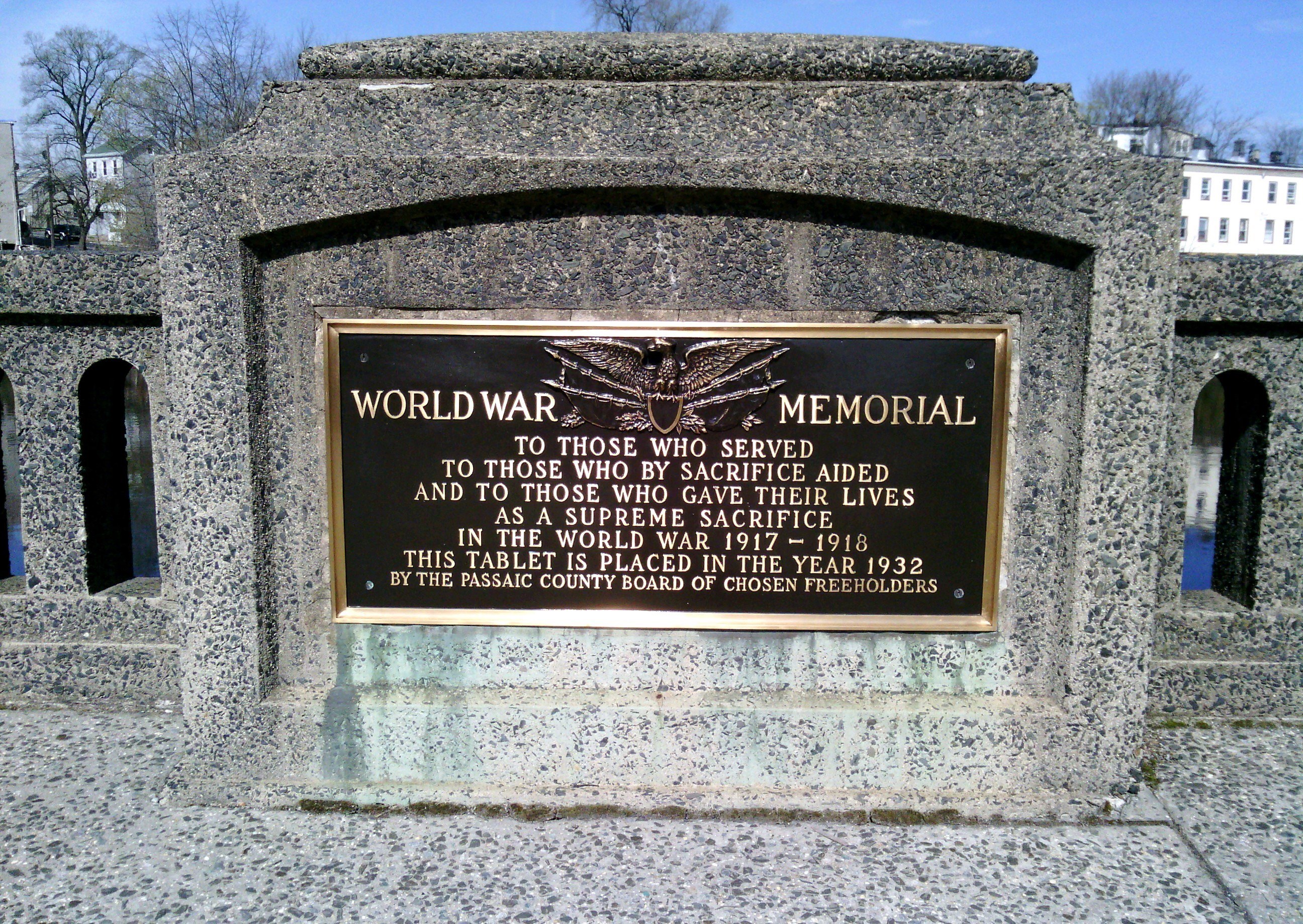 Zoom on the image : Spruce Street Bridge Plaque - Paterson