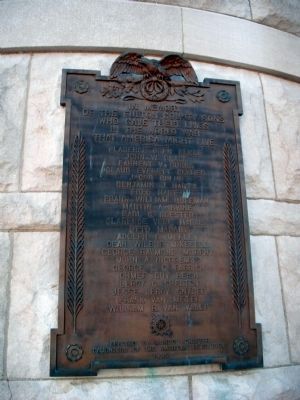 Zoom on the image : Fulton County Memorial Tablet