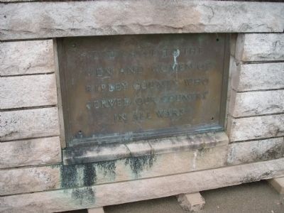 Zoom on the image : Ripley County Veterans' Memorial Marker