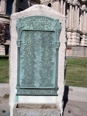 Zoom on the image : Vanderburgh County World War I Honor Roll
