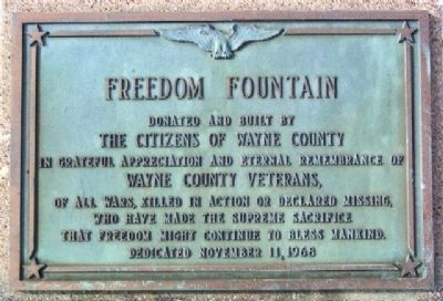 Zoom on the image : Wayne County 'Freedom Fountain' Veterans Memorial