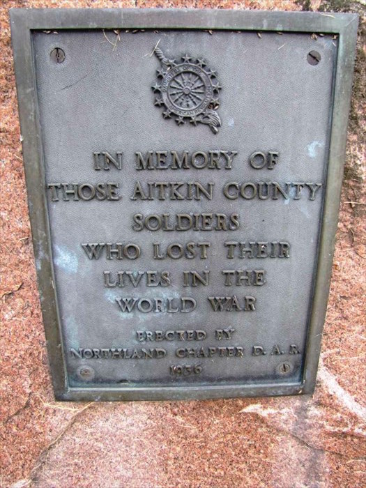 Zoom on the image : Aitkin County WW1 Memorial