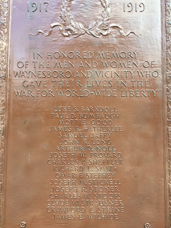 Zoom on the image : Waynesboro WW1 Memorial