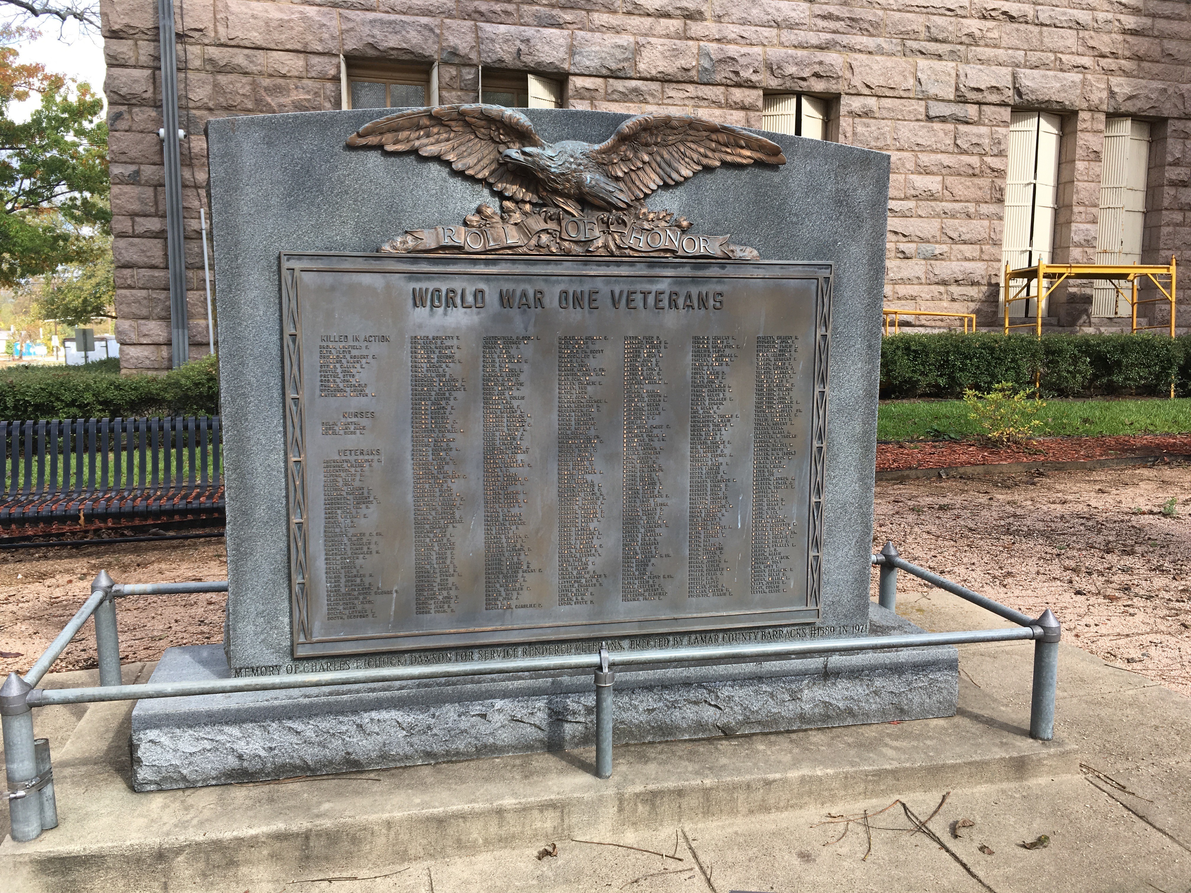 Zoom on the image : Lamar County World War One Veterans Memorial