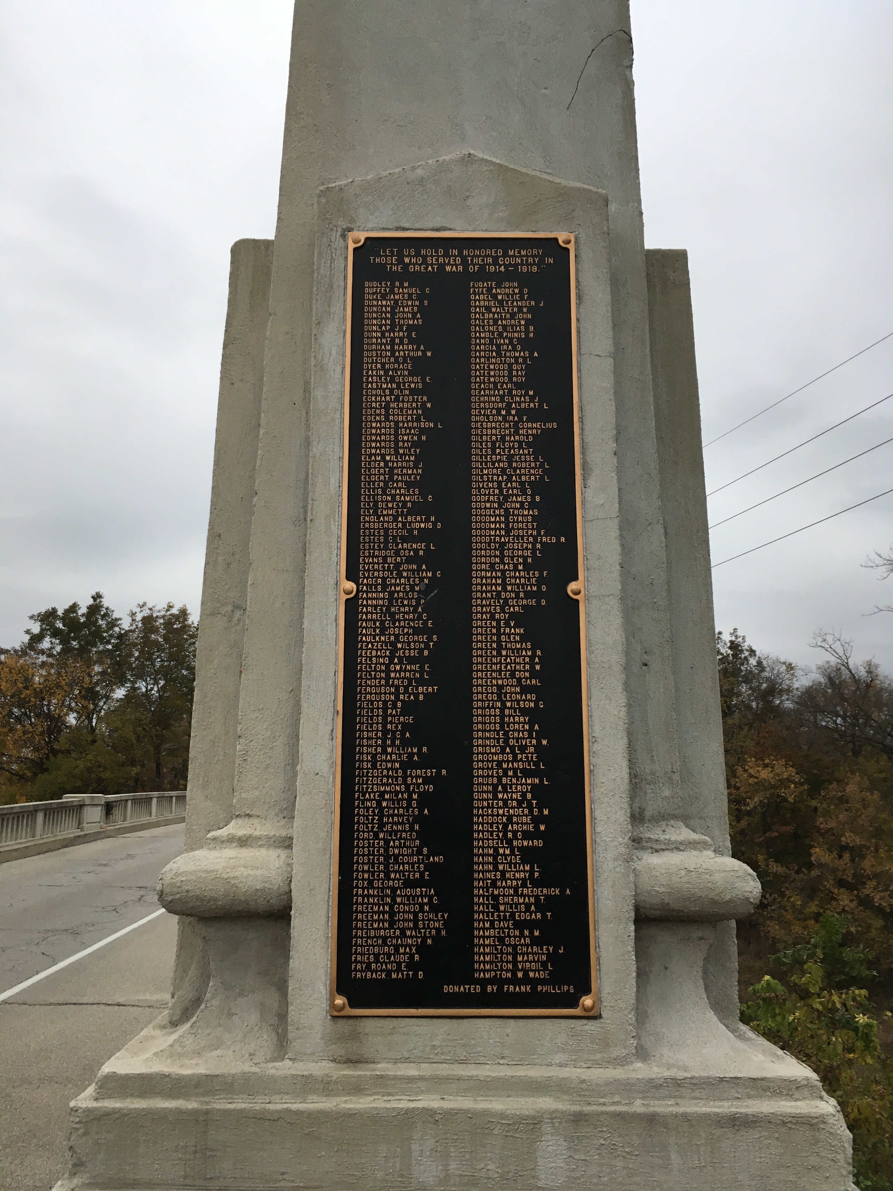Zoom on the image : Bartlesville WW1 Memorial Bridge