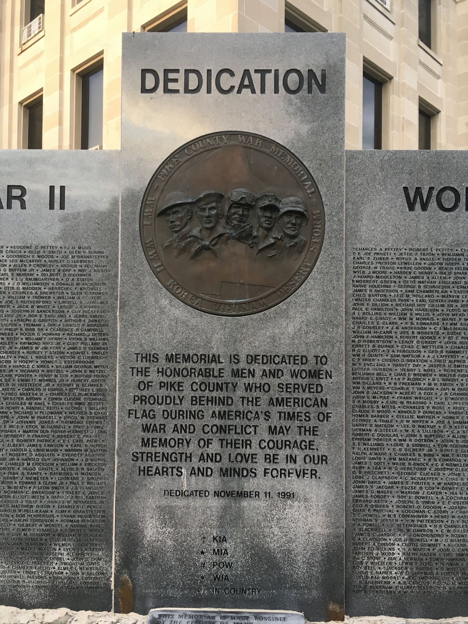 Zoom on the image : PIKE COUNTY WAR MEMORIAL