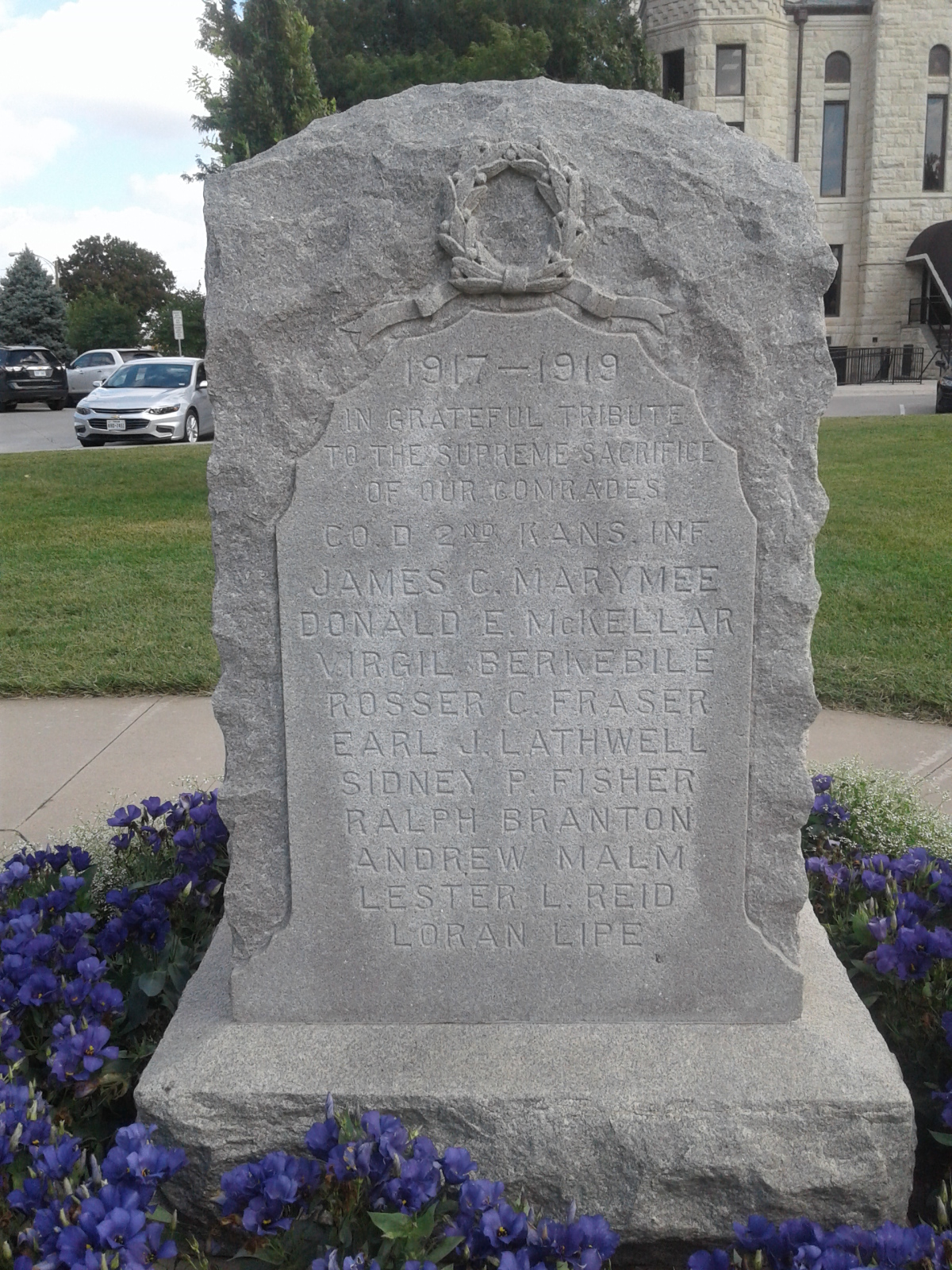 Zoom on the image : Company D 2nd Kansas Infantry WWI Memorial