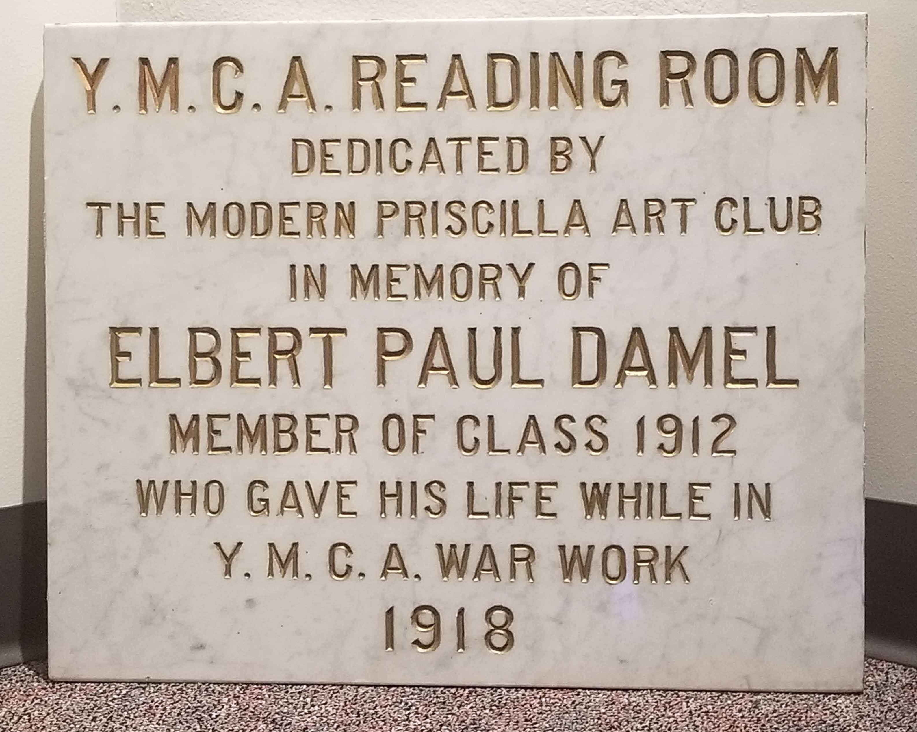 Zoom on the image : Elbert Paul Damel Y.M.C.A. Reading Room