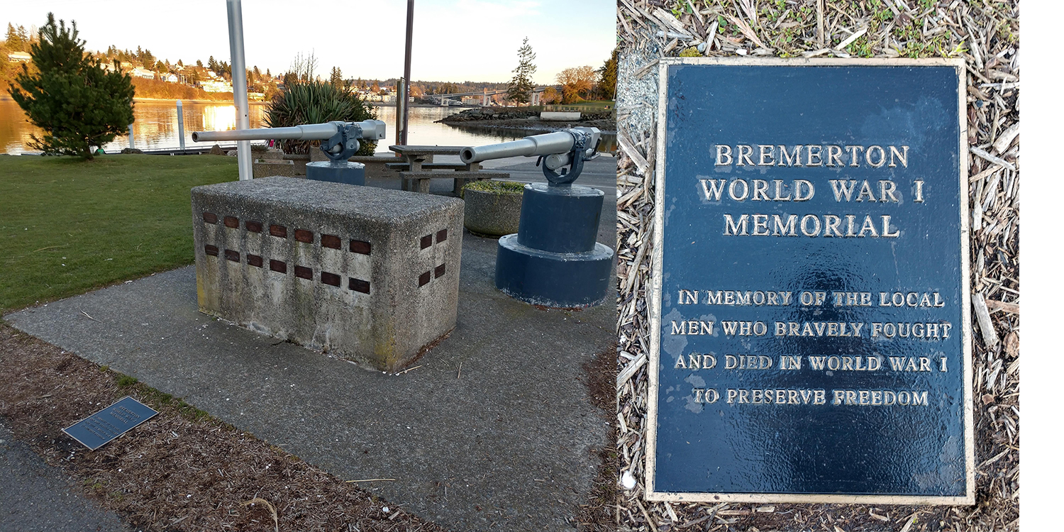 Zoom on the image : Evergreen Park, WW1 Memorial Monument