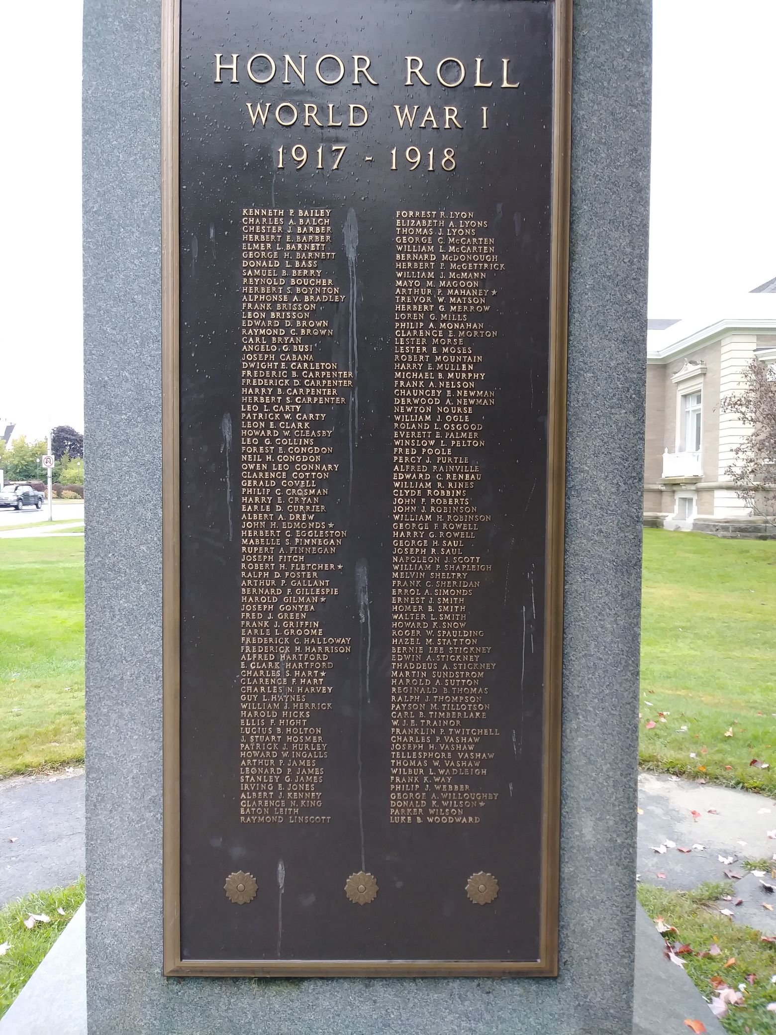Zoom on the image : 20th Century War Heroes of Lancaster Honor Rolls