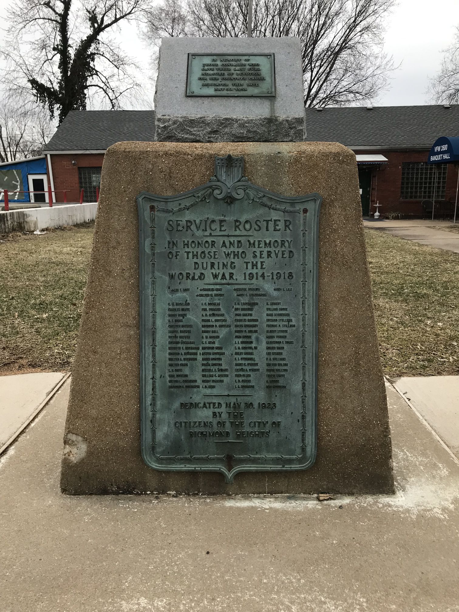 Zoom on the image : City of Richmond Heights World War Service Roster