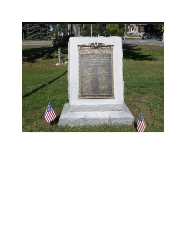 Zoom on the image : Londonderry World War I Plaque