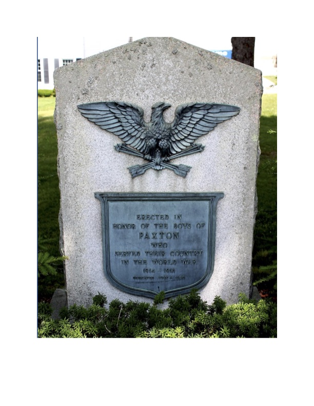 Zoom on the image : Paxton World War I Memorial