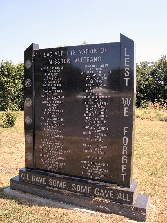 Zoom on the image : Sac & Fox Nation of Missouri in Kansas and Nebraska Veterans Memorial