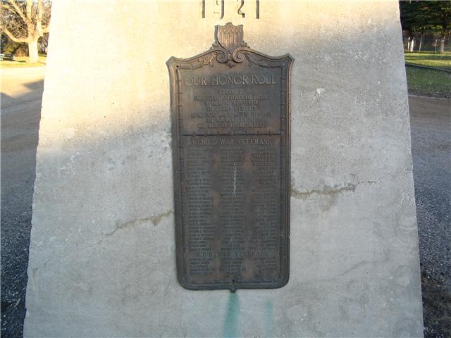 Zoom on the image : Bradley WWI Memorial