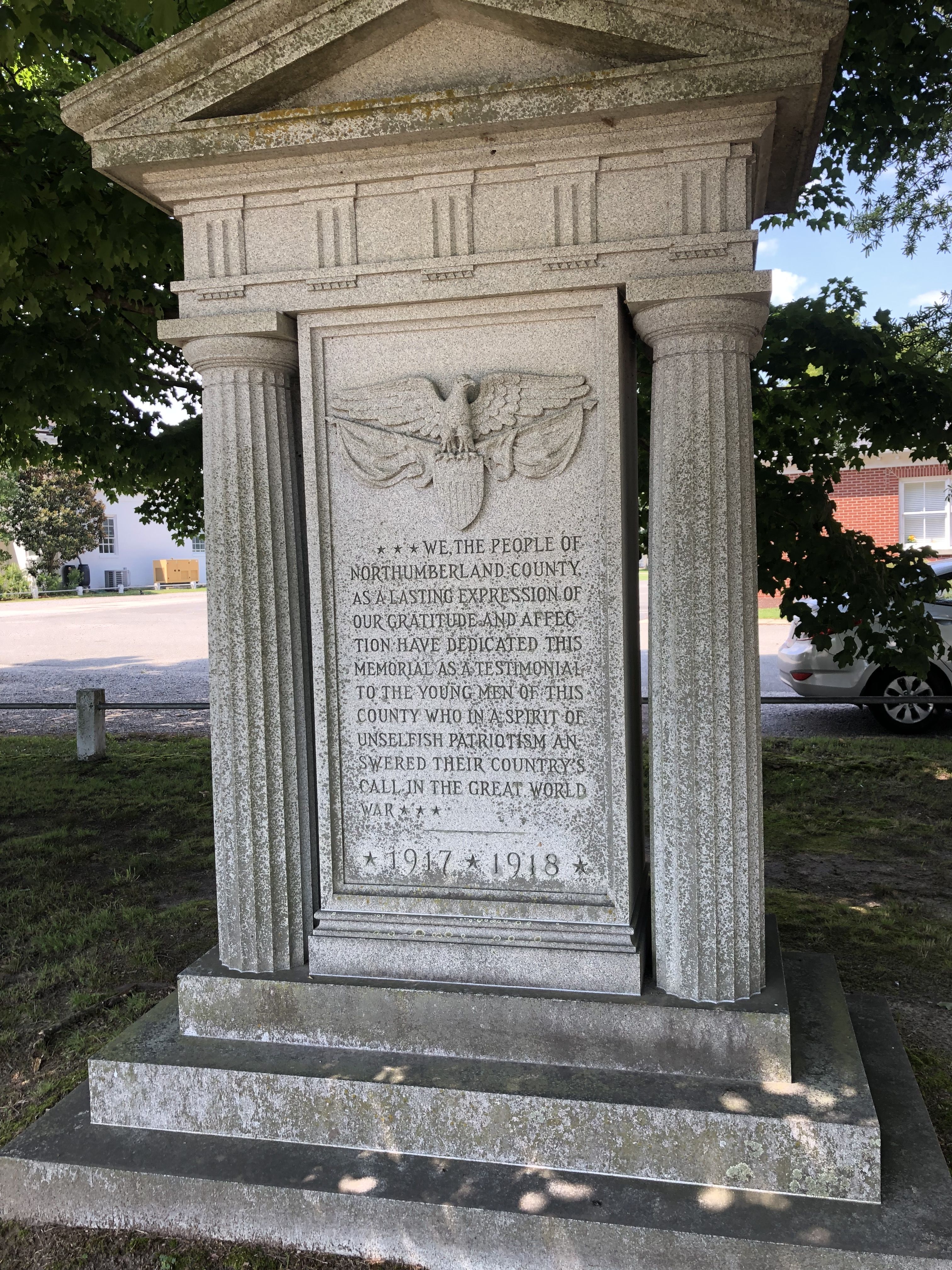 Zoom on the image : Northumberland County WWI Memorial