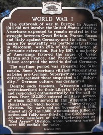 Zoom on the image : WWI Veterans Marker - Menomonie