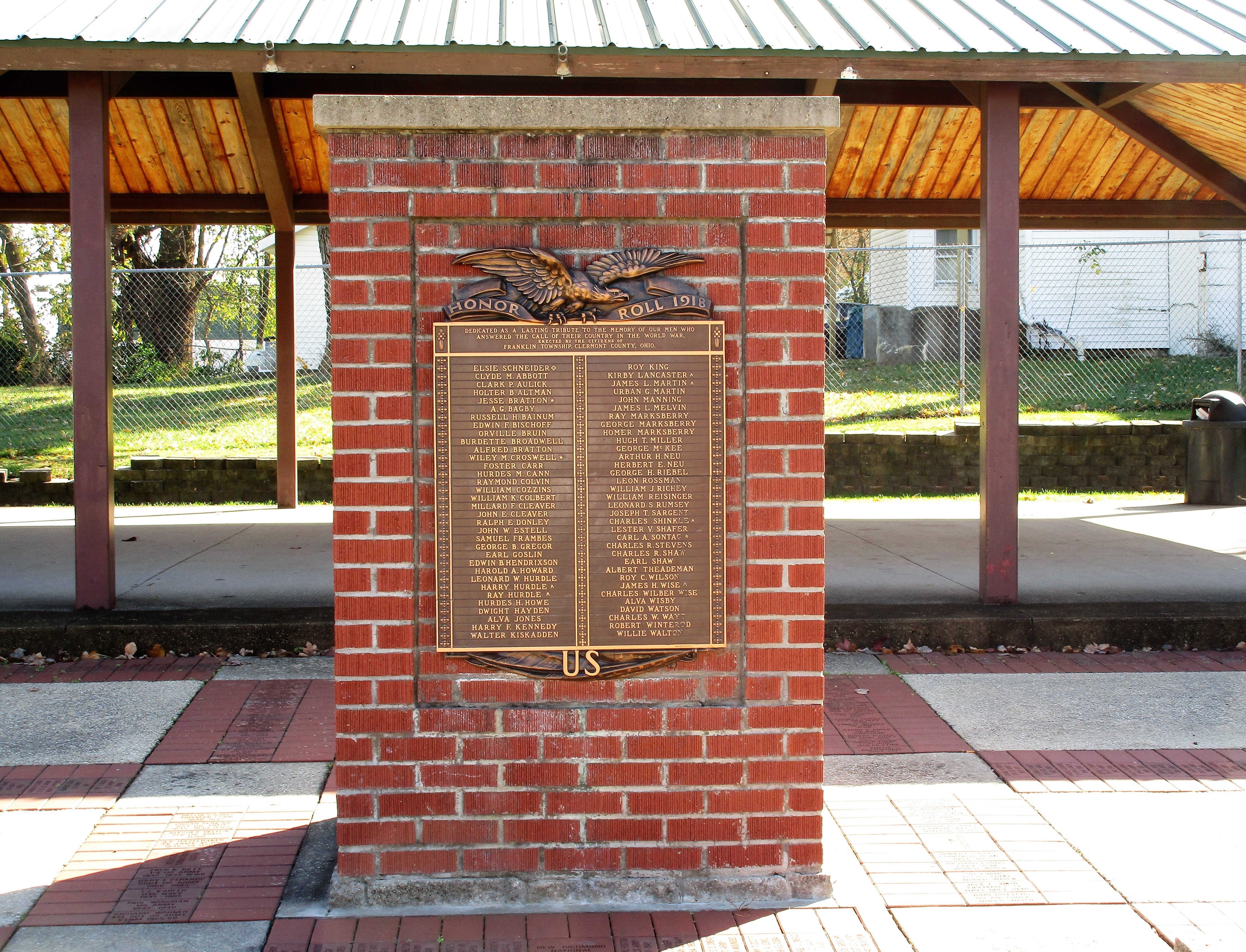 Zoom on the image : Honor Roll 1918 - Franklin Township