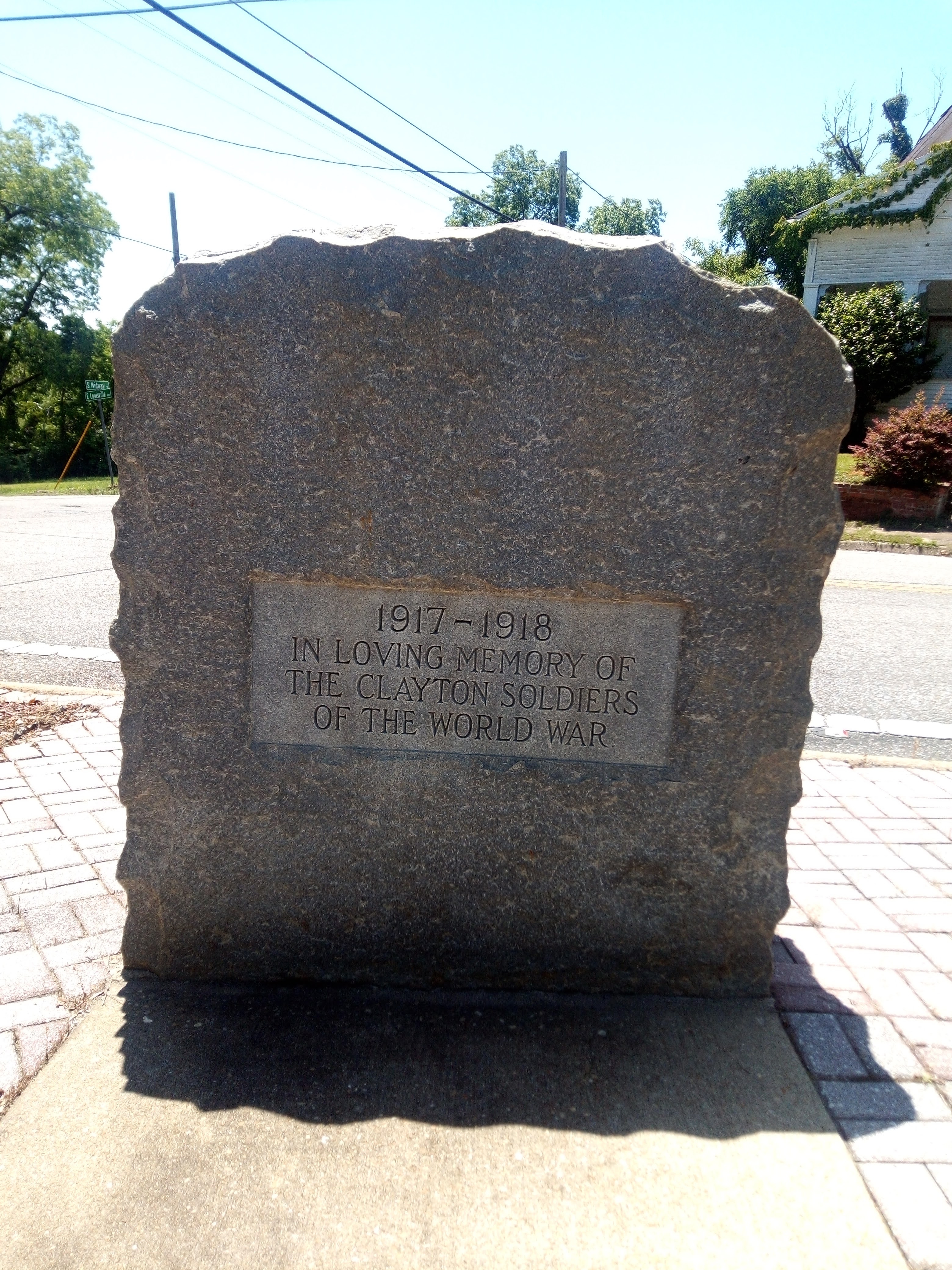 Zoom on the image : In Loving Memory of the Clayton Soldiers of the World War