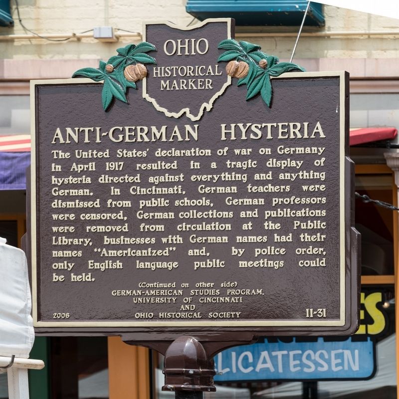 Zoom on the image : Anti-German Hysteria Historical Marker
