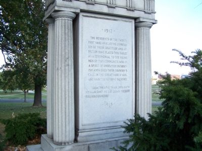 Zoom on the image : Carroll Park WWI Monument