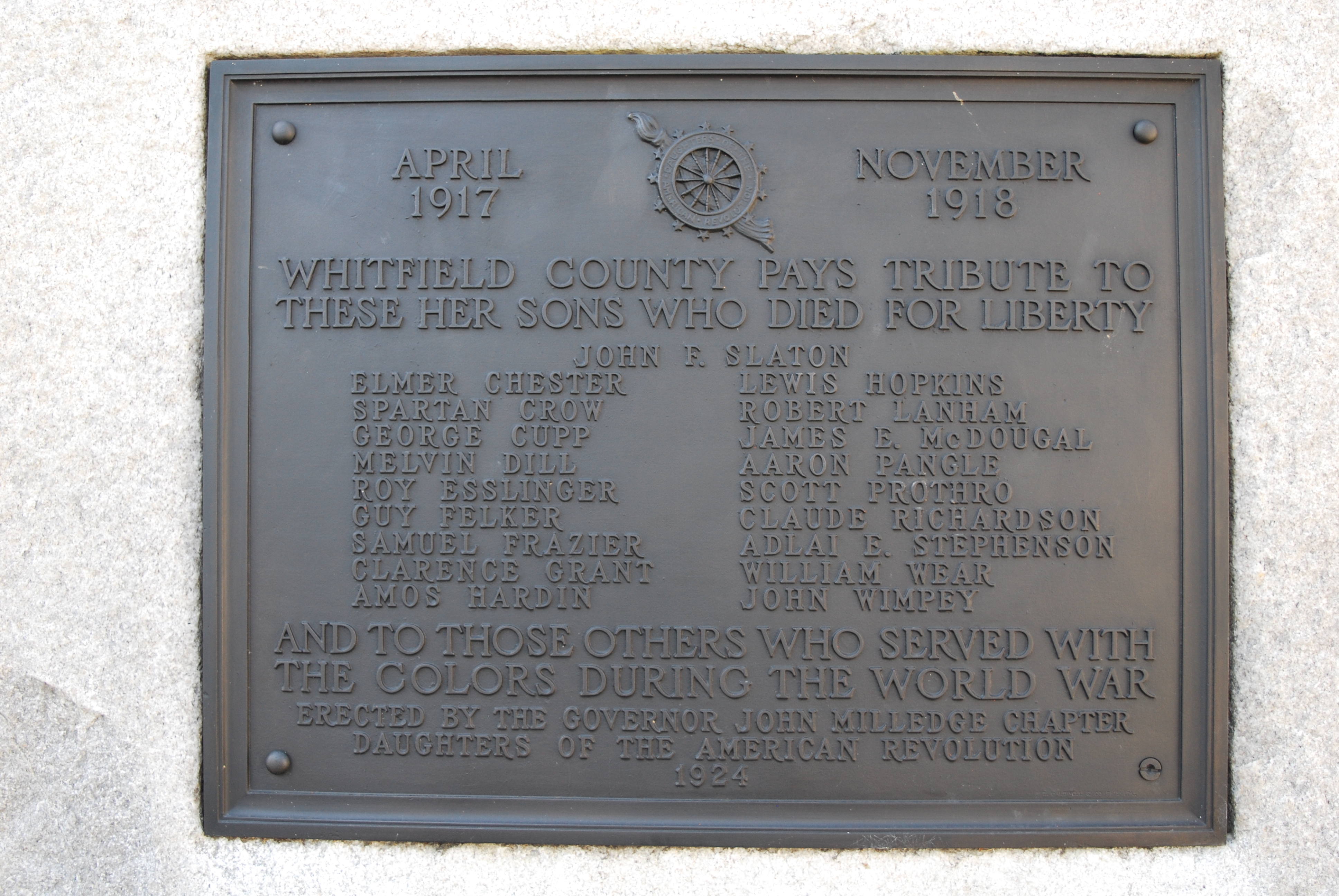 Zoom on the image : Whitfield Co. -- Veterans Memorial Monument