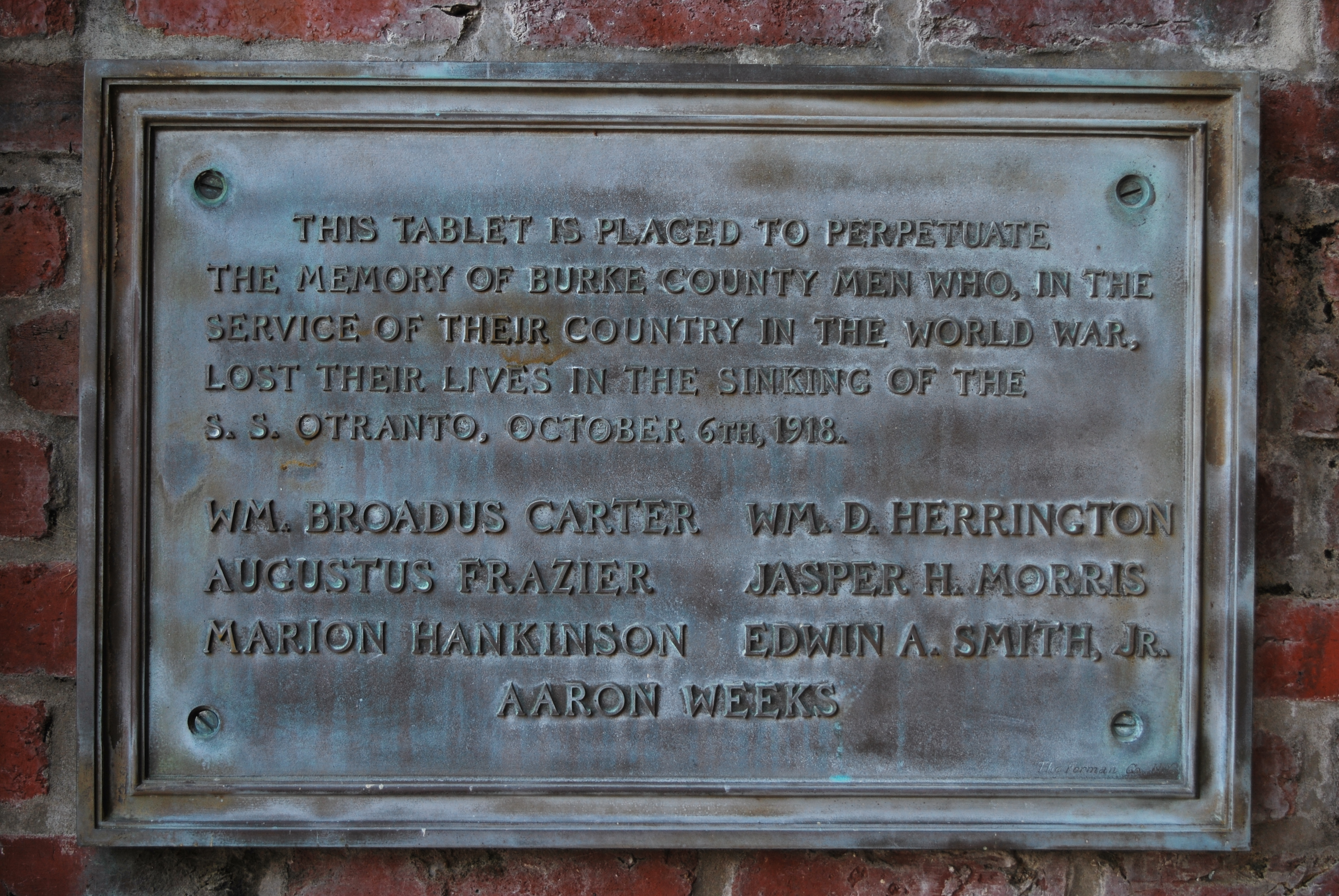 Zoom on the image : Burke Co. -- Otranto Memorial Marker