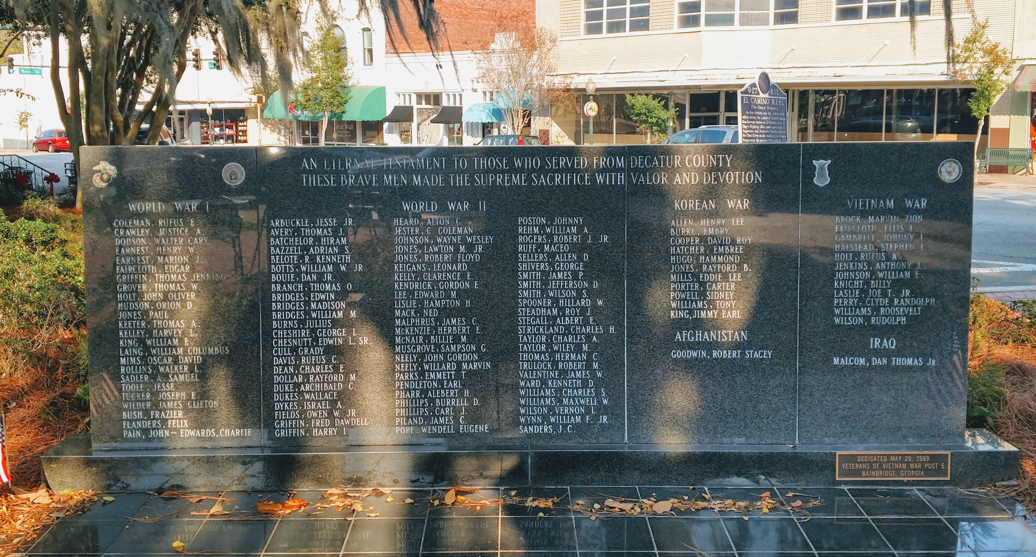 Zoom on the image : Decatur Co. - Bainbridge - All Wars Memorial