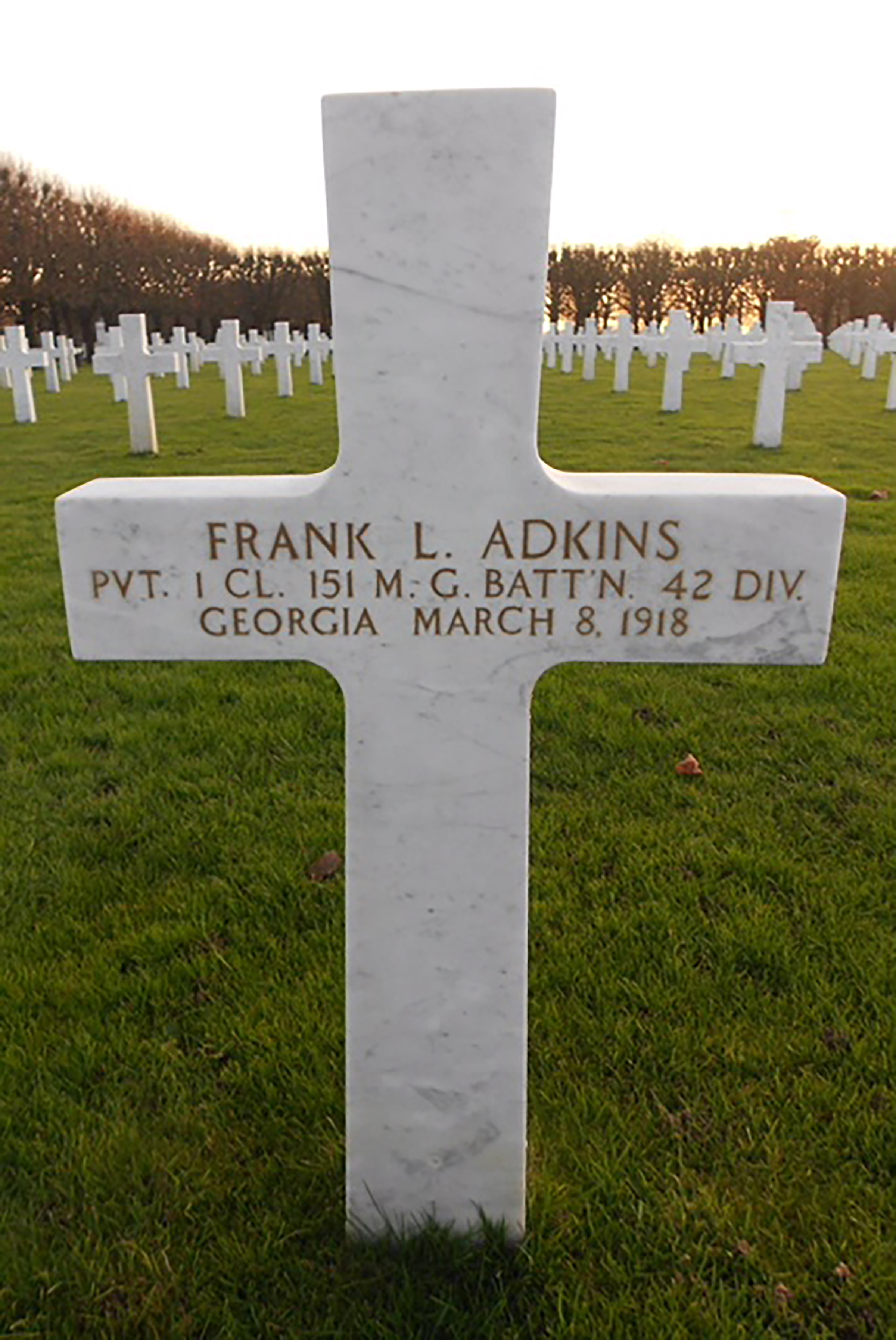 Zoom on the image : American Cemeteries in Europe – Georgia graves