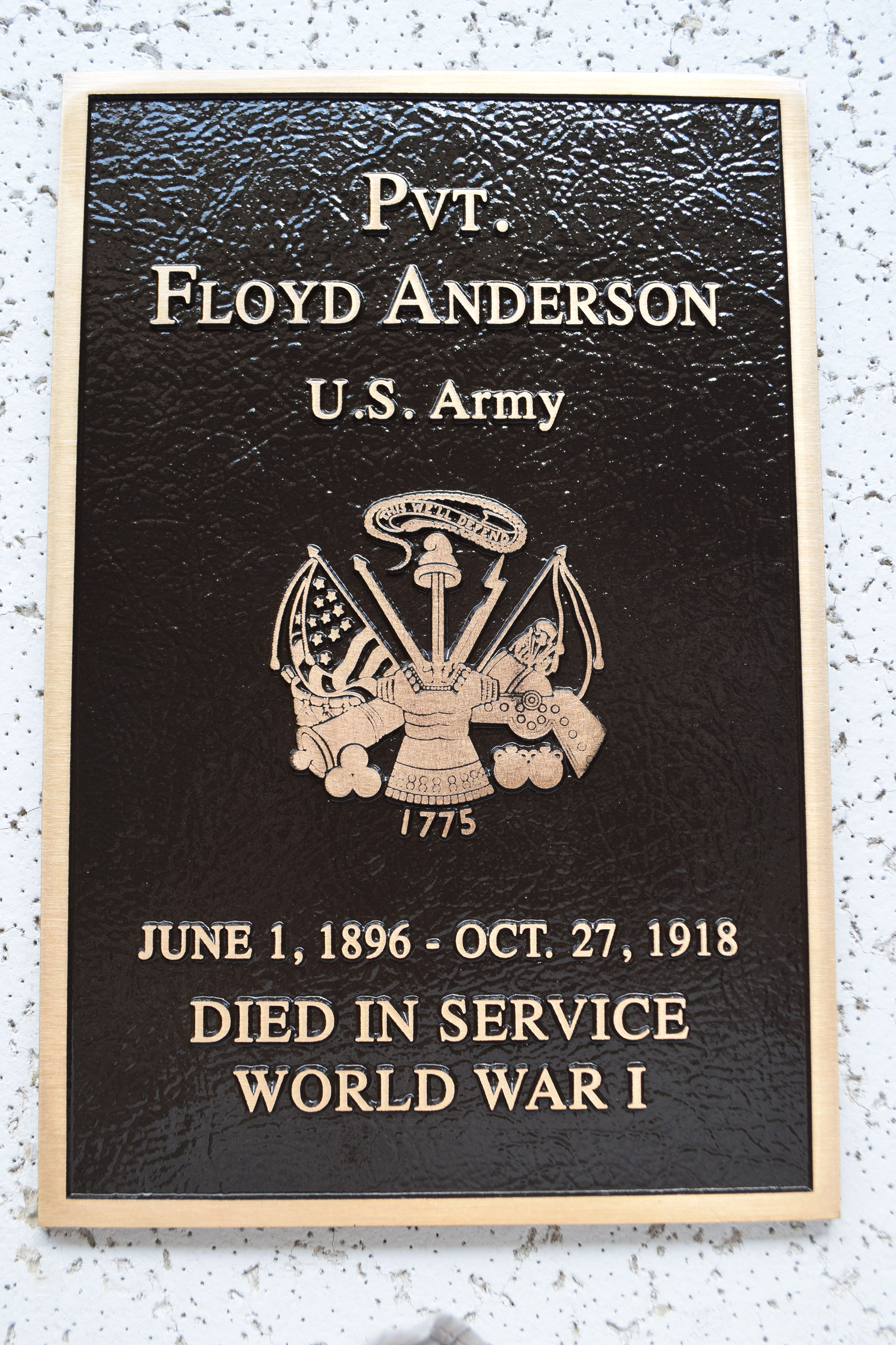 Zoom on the image : Griffin - Spalding Co. - Honor Our KIA Memorial Plaque