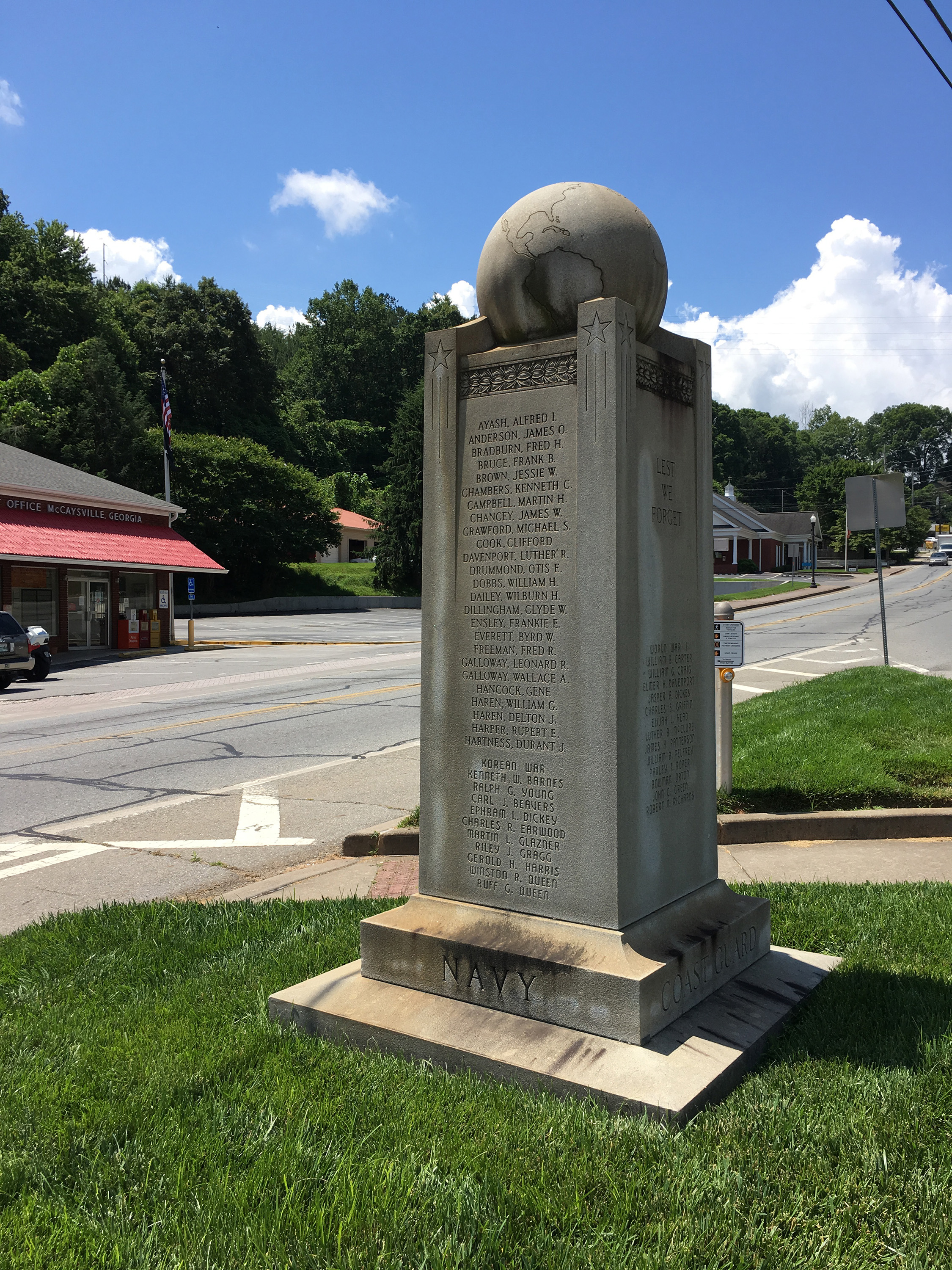 Zoom on the image : Fannin Co – McCaysville - “Our Heroes” Monument